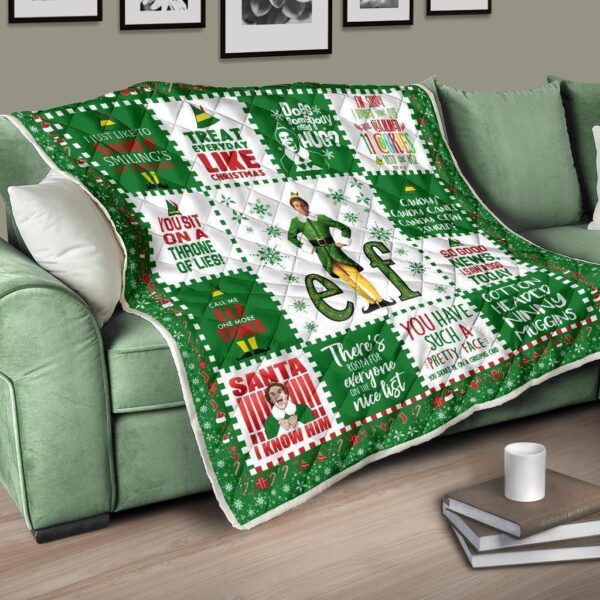 christmas elf quilt blanket funny xmas gift idea to4su