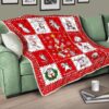 christmas unicorn quilt blanket xmas gift for unicorn lover irdt9