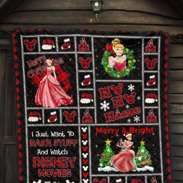 cinderella quilt blanket dn princess christmas theme gift idea bjnpb