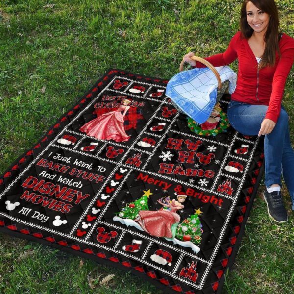 cinderella quilt blanket dn princess christmas theme gift idea lv3e3