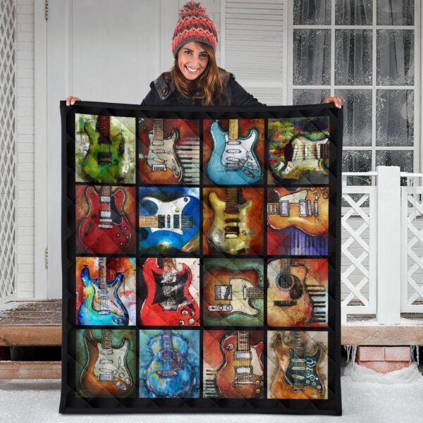 classic guitar quilt blanket gift for guitar lover i4zu7