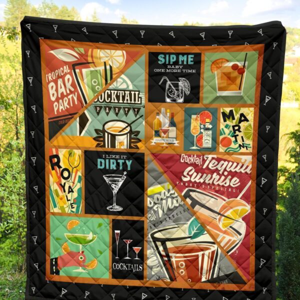 cocktails quilt blanket funny for cocktail lover wnyxs