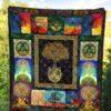colorful graphic tree of life quilt blanket for earth lover m7oex