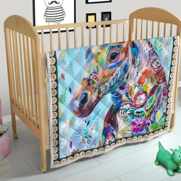 colorful horse fleece blanket gift for horse lover 9mze0