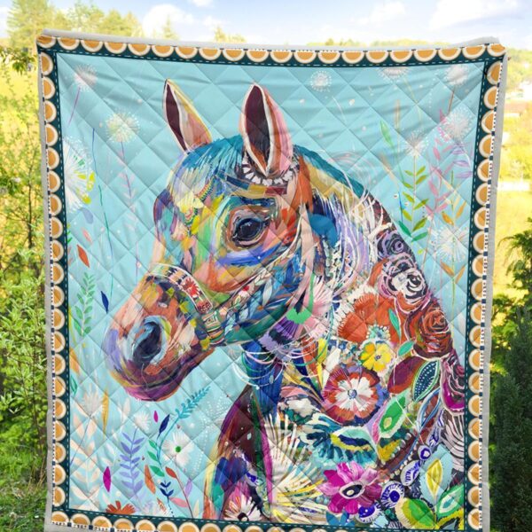 colorful horse fleece blanket gift for horse lover x576f