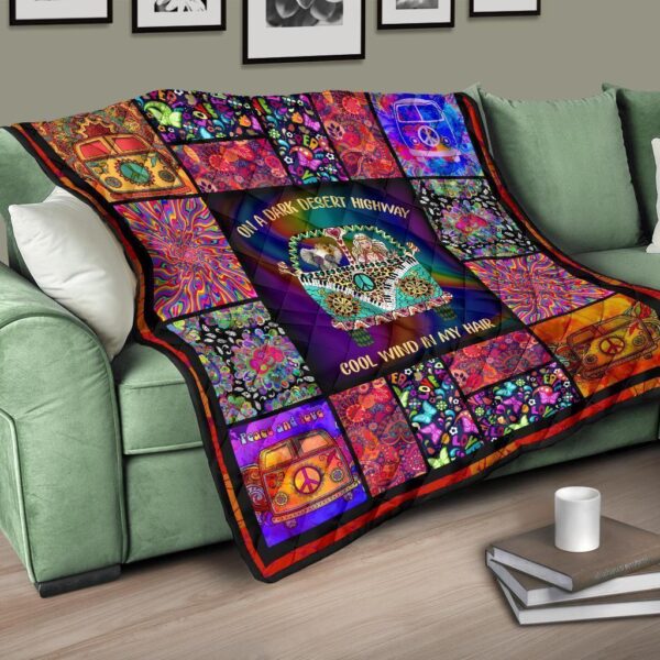 cool win in my hair hippie van quilt blanket funny gift idea dj2kq