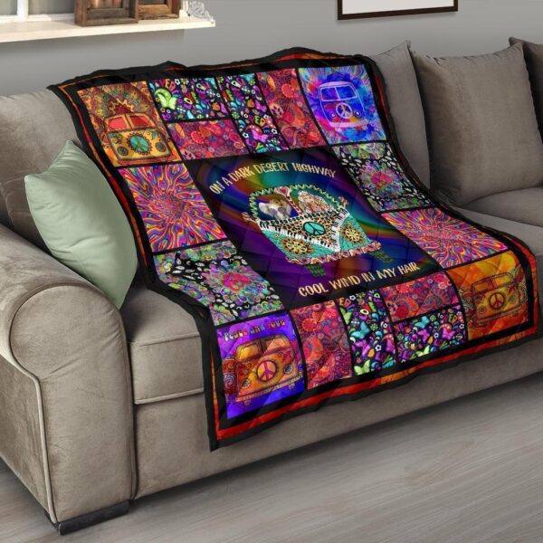 cool win in my hair hippie van quilt blanket funny gift idea i6ega