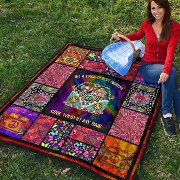 cool win in my hair hippie van quilt blanket funny gift idea wwlov