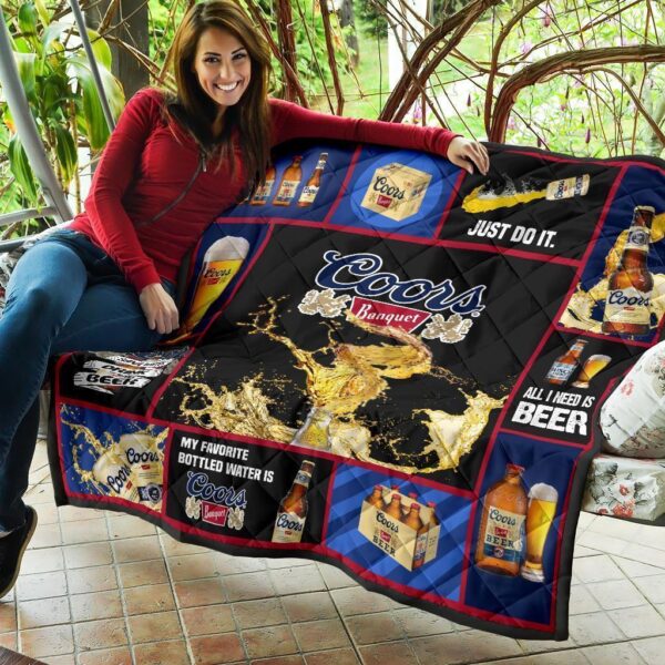 coors banquet quilt blanket all i need is beer gift idea qb002 37fgd