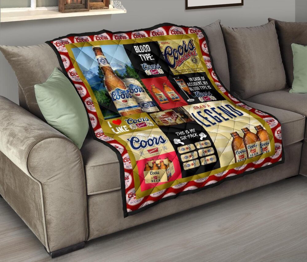 Coors Banquet Quilt Blanket Funny Gift For Beer Lover