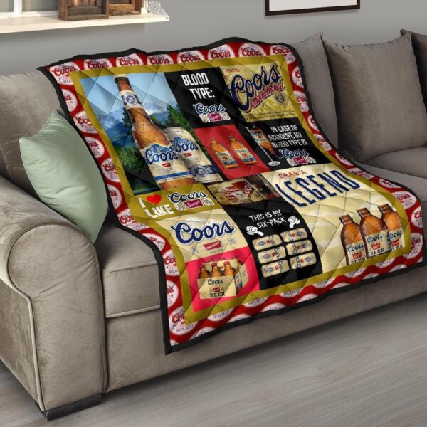 coors banquet quilt blanket funny gift for beer lover at46l