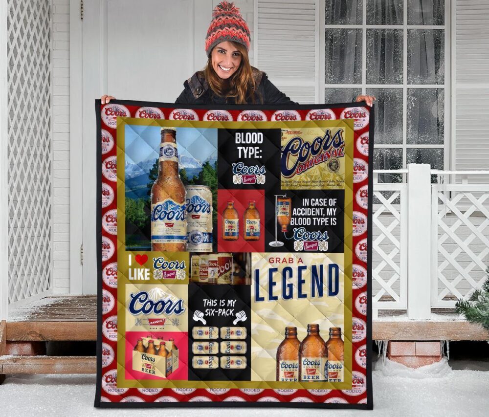 Coors Banquet Quilt Blanket Funny Gift For Beer Lover