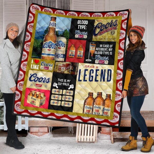 coors banquet quilt blanket funny gift for beer lover k1gtv