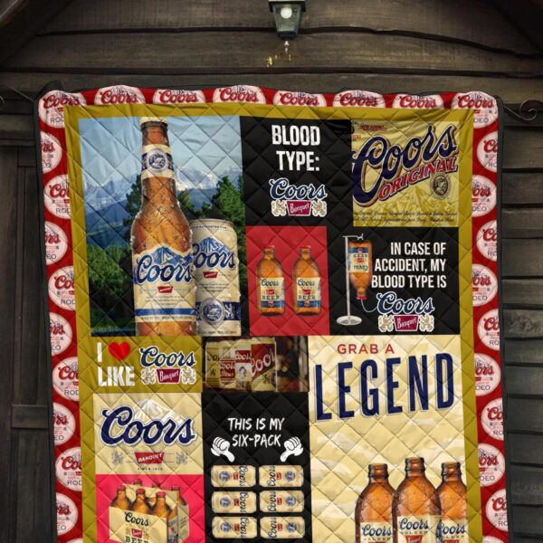 coors banquet quilt blanket funny gift for beer lover tnom5