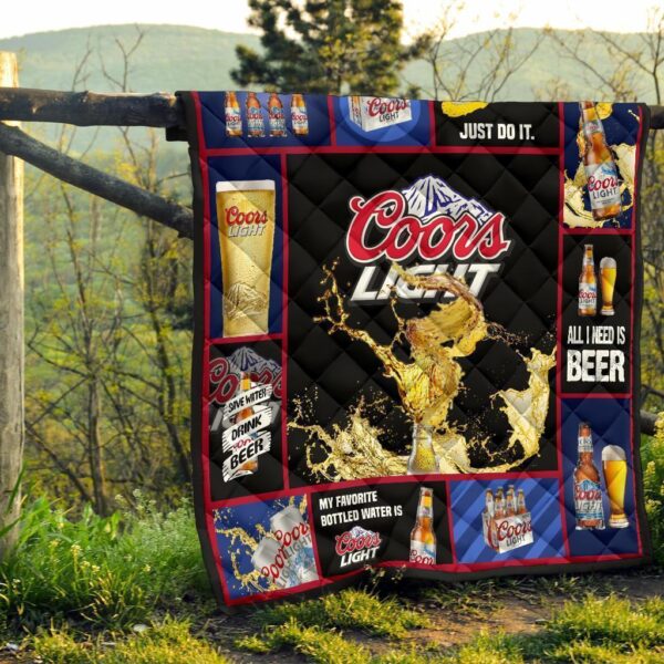 coors light quilt blanket all i need is beer funny gift zzqwt