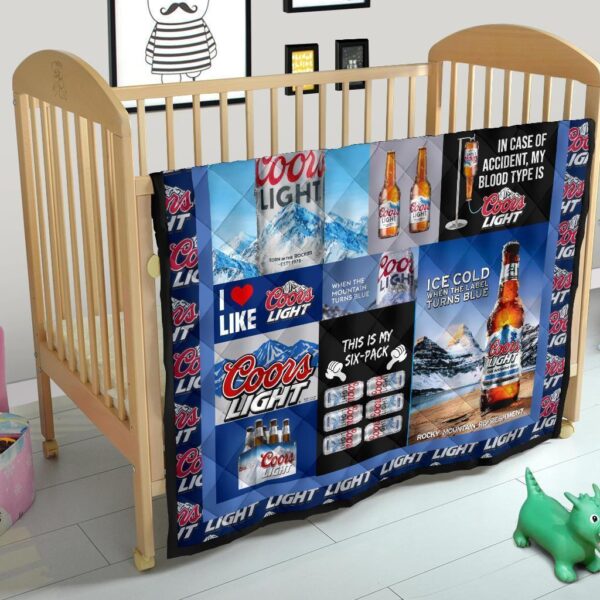 coors light quilt blanket funny gift for beer lover moels