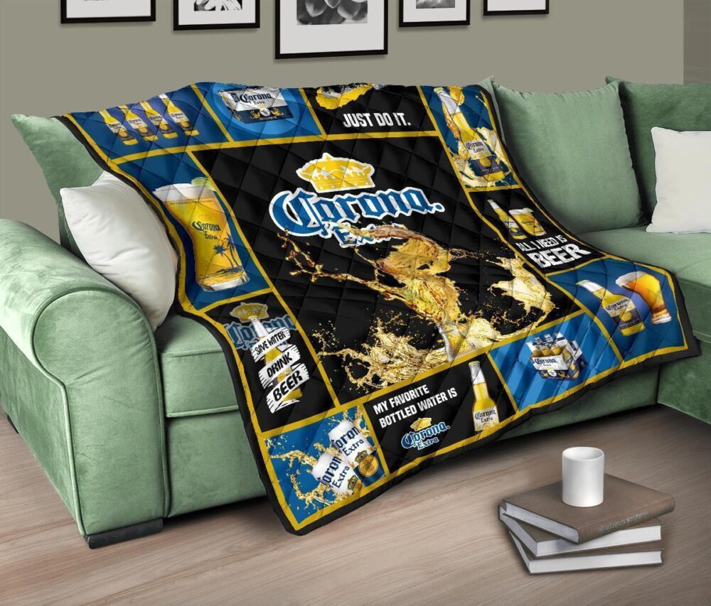 Corona Extra Quilt Blanket All I Need Beer Lover Gift