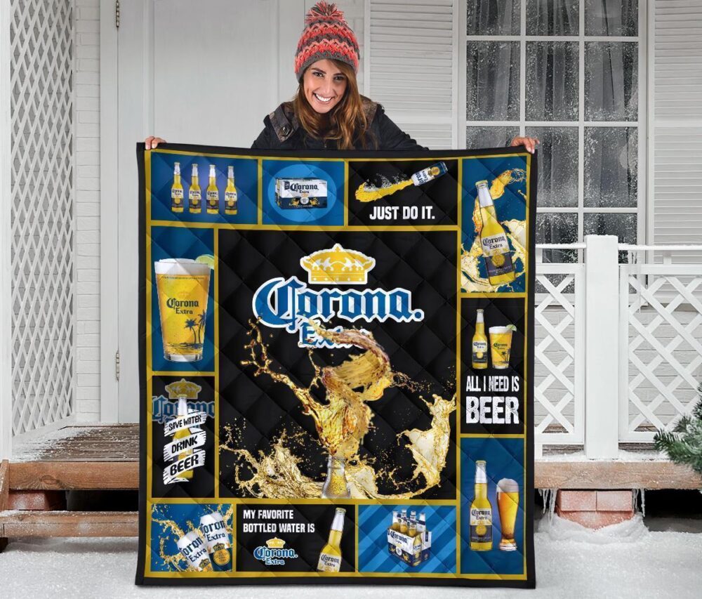 Corona Extra Quilt Blanket All I Need Beer Lover Gift