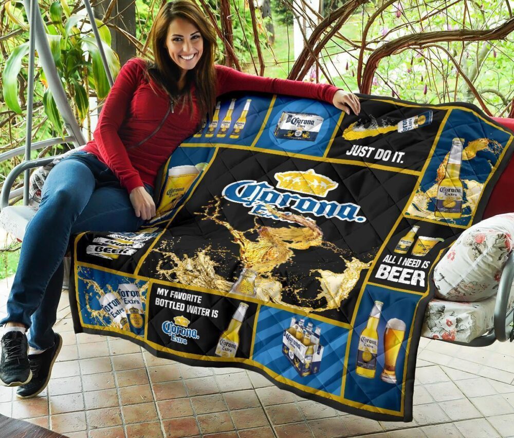 Corona Extra Quilt Blanket All I Need Beer Lover Gift