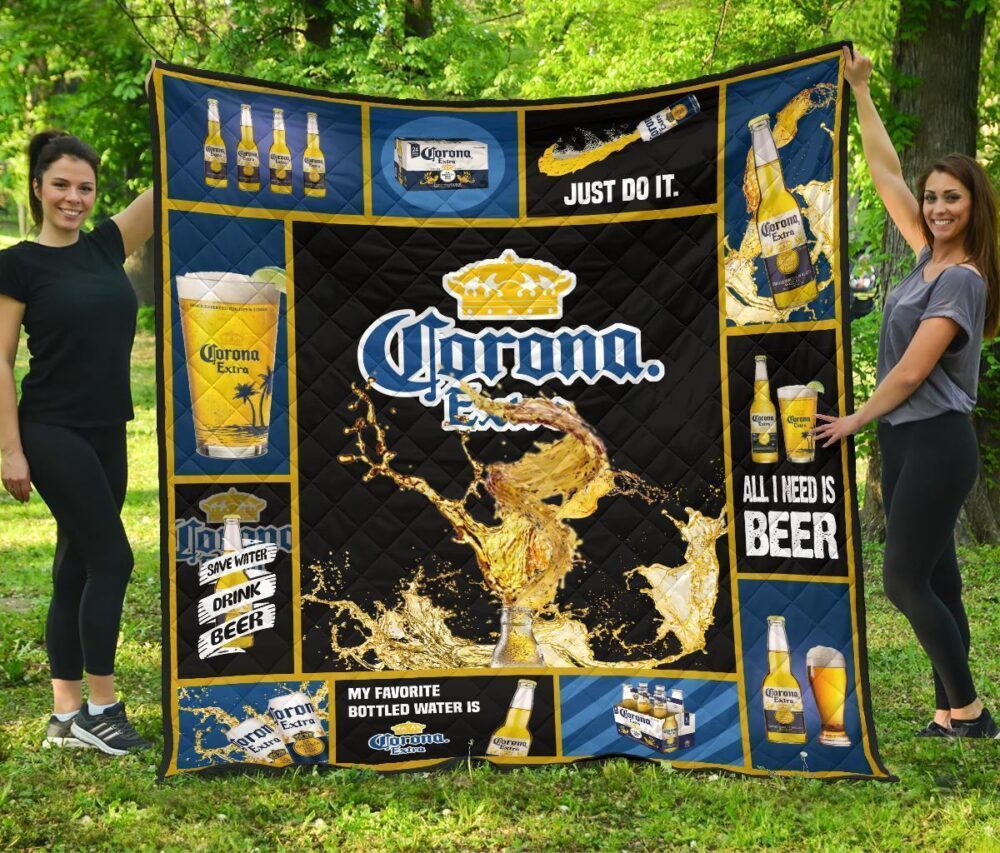 Corona Extra Quilt Blanket All I Need Beer Lover Gift