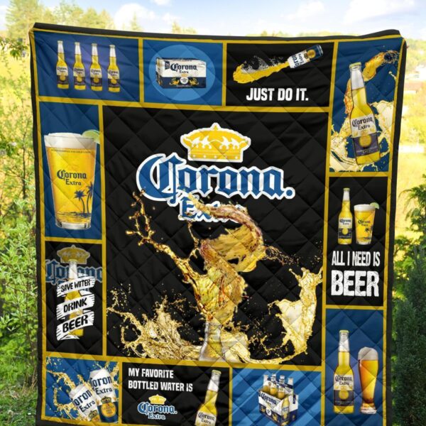 corona extra quilt blanket all i need beer lover gift mz8k3