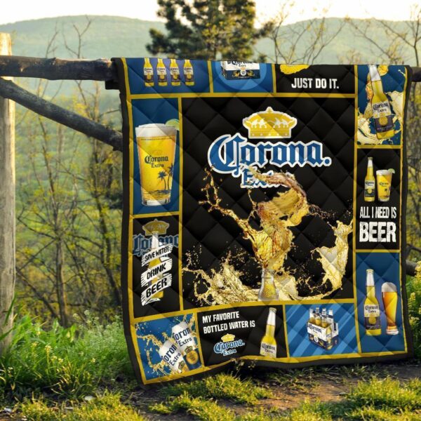 corona extra quilt blanket all i need beer lover gift nuupm