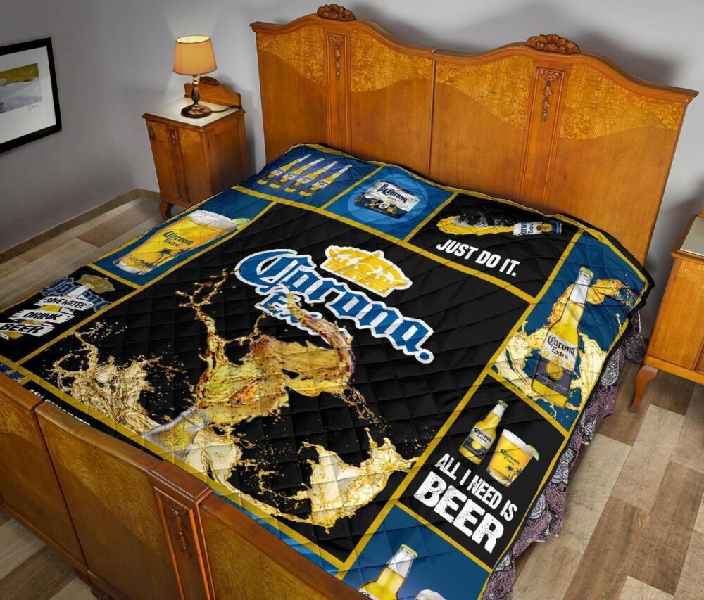 Corona Extra Quilt Blanket All I Need Beer Lover Gift