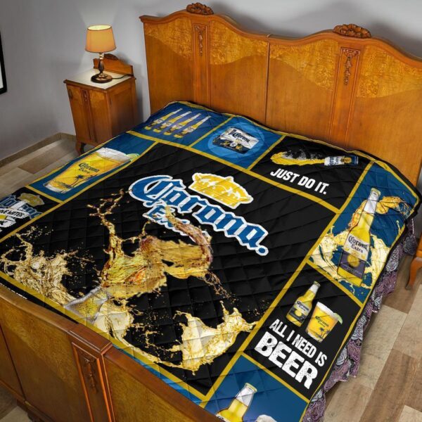 corona extra quilt blanket all i need beer lover gift uqlz2