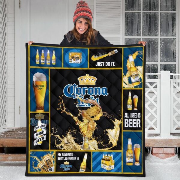 corona light quilt blanket all i need is beer gift idea 1osbo