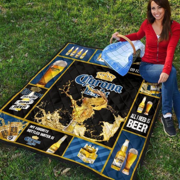 corona light quilt blanket all i need is beer gift idea keq5x