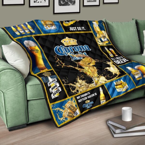 corona light quilt blanket all i need is beer gift idea lmmwa