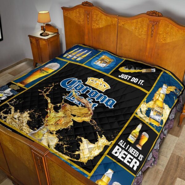 corona light quilt blanket all i need is beer gift idea np9jr