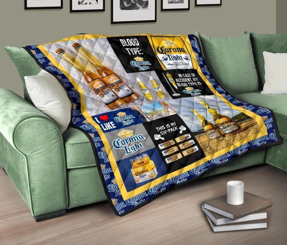 Corona Light Quilt Blanket Funny Gift For Beer Lover