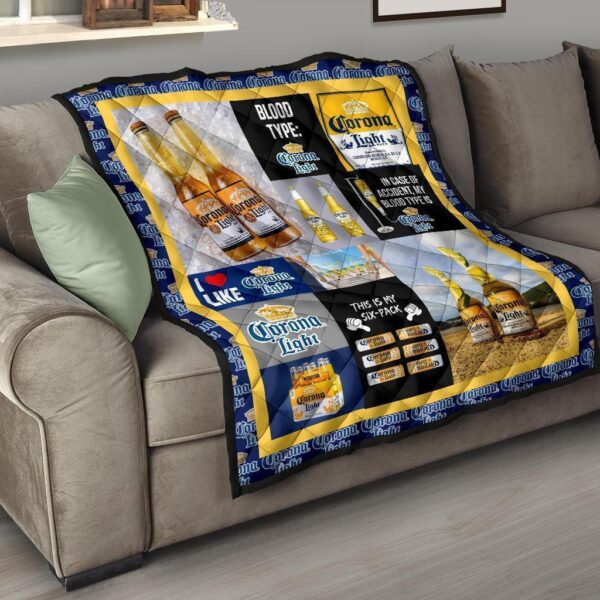 corona light quilt blanket funny gift for beer lover inmp7