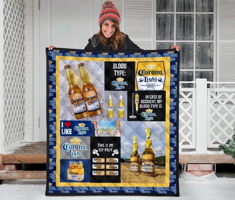 Corona Light Quilt Blanket Funny Gift For Beer Lover