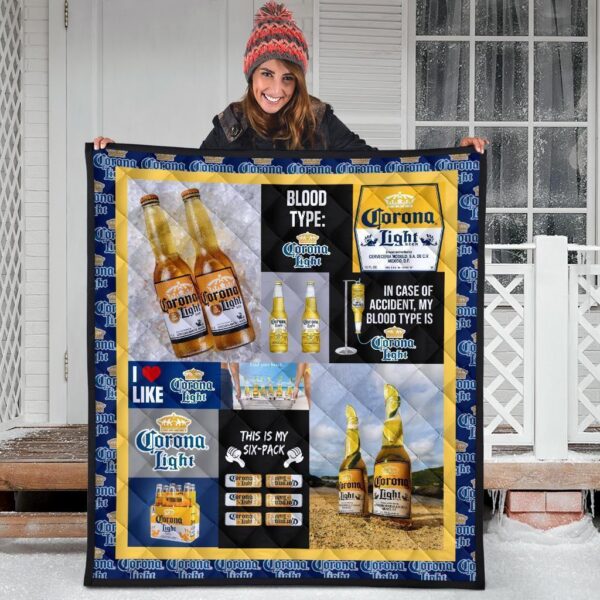 corona light quilt blanket funny gift for beer lover ube3d