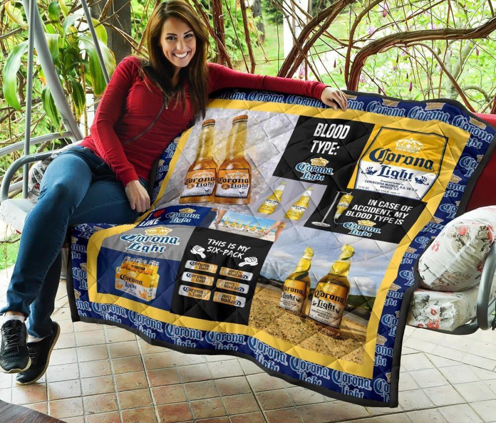 Corona Light Quilt Blanket Funny Gift For Beer Lover