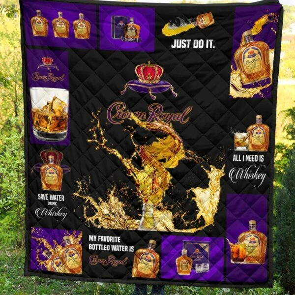 Crown Royal Quilt Blanket All I Need Is Whisky Gift Idea