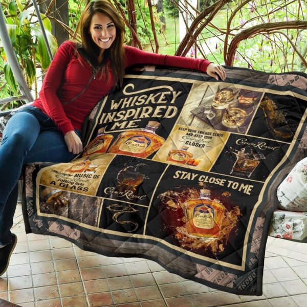 crown royal quilt blanket whiskey inspired me funny gift idea nspbq