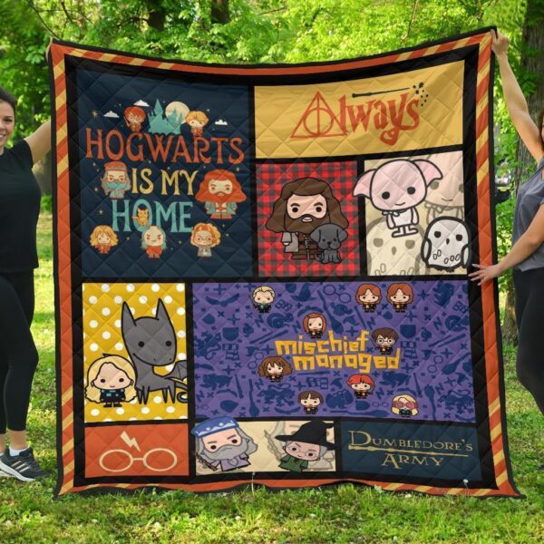 Cute Harry Potter Quilt Blanket Chibi Style Harry Potter Blanket Bedding Cute Harry Potter Quilt Blanket Chibi Style Harry Potter Blanket Bedding