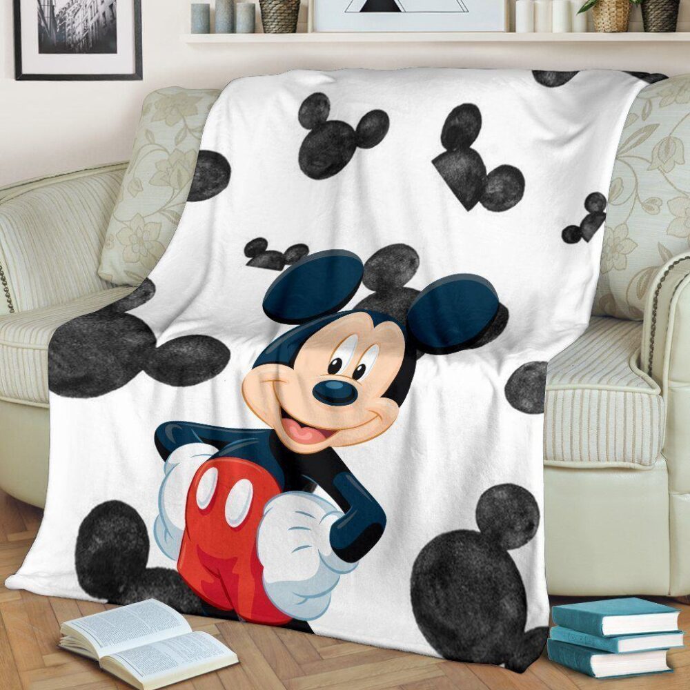 Cute Mickey Mouse Fleece Blanket For Bedding Decor