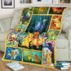 cute pokemon fleece blanket funny gift for pokemon fan w4gj5