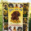 dachshund you are my sunshine sunflower quilt blanket 0dhuf