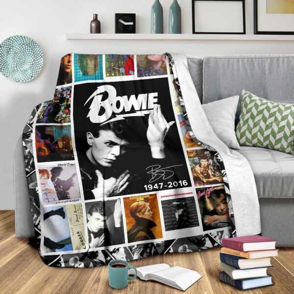 david bowie fleece blanket music fan gift idea c8joa