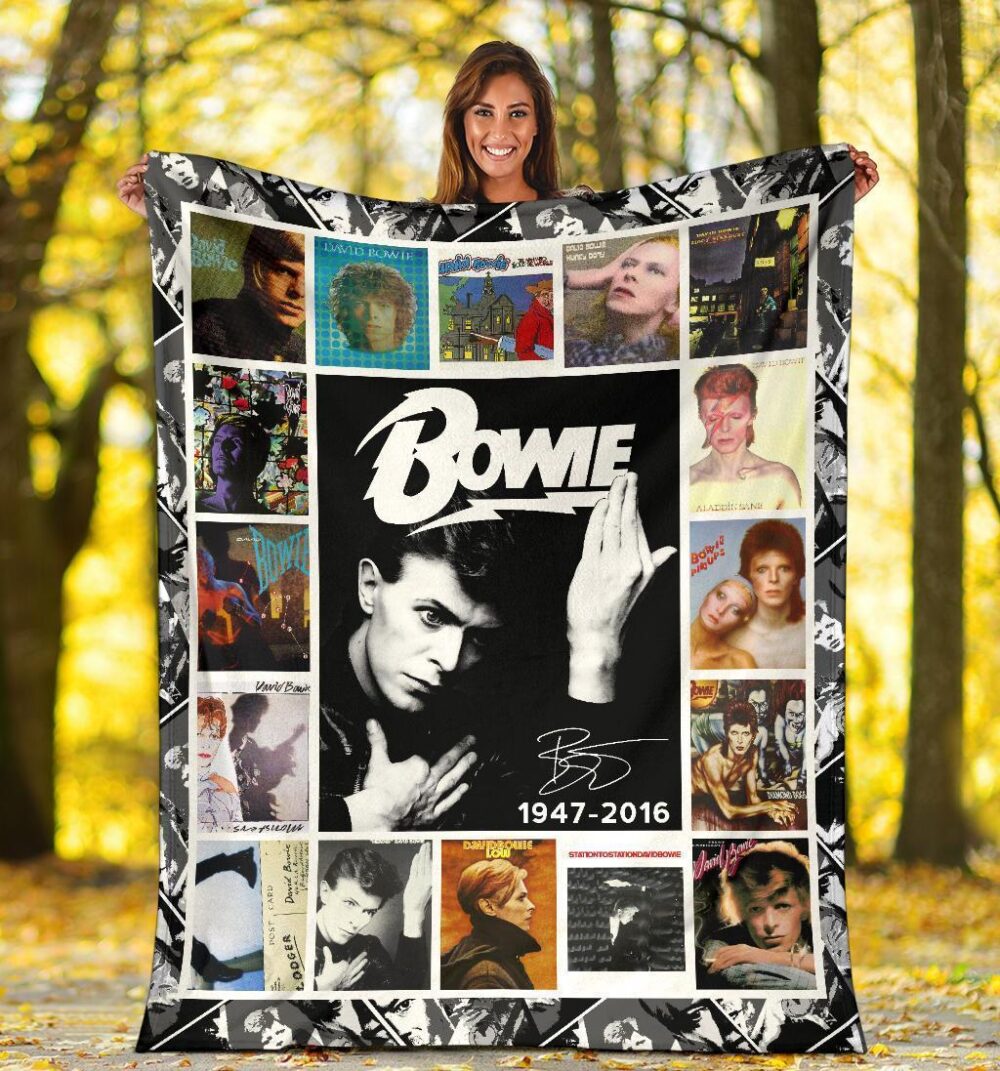 David Bowie Fleece Blanket Music Fan Gift Idea