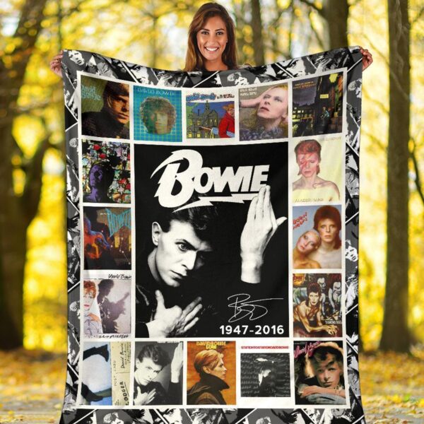 david bowie fleece blanket music fan gift idea whv3z