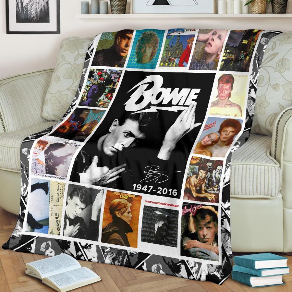 David Bowie Fleece Blanket Music Fan Gift Idea