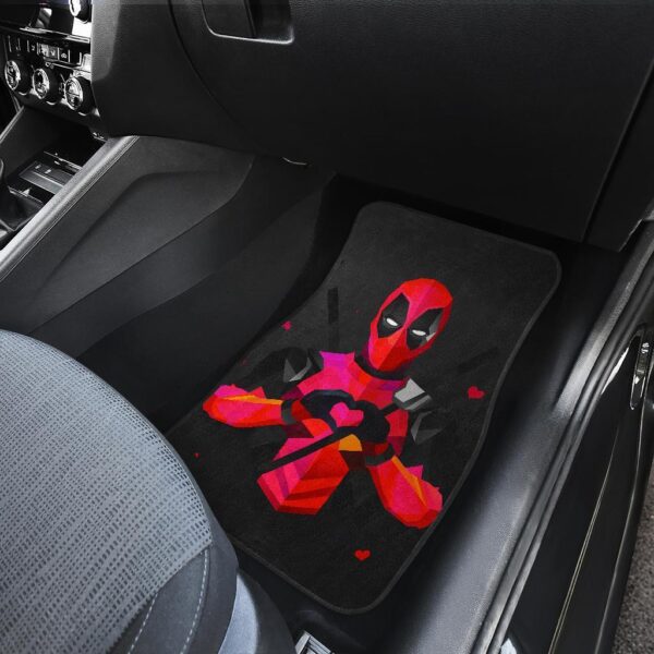 deadpool heart hand sign in dark theme car floor mats 0pvxz