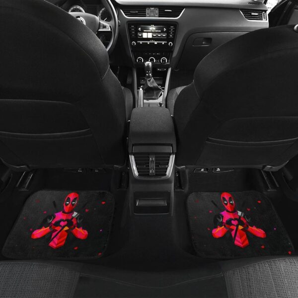 deadpool heart hand sign in dark theme car floor mats 9pk5s