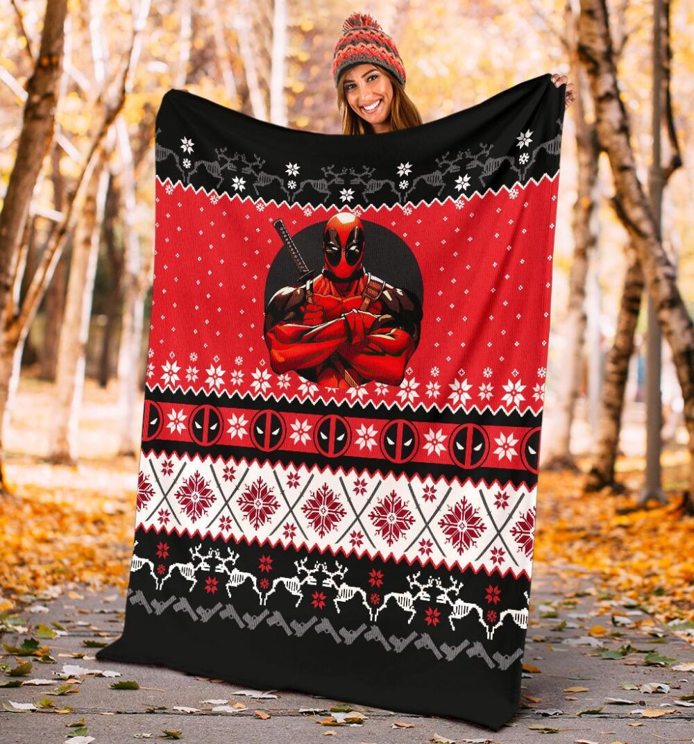 Deadpool Ugly Christmas Custom Blanket Home Decor